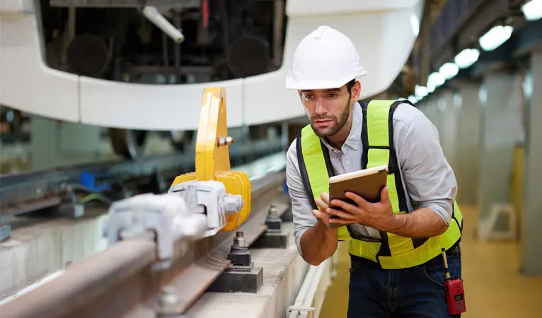 transportation industry worker using predictive maintenance solution by odysight.ai
